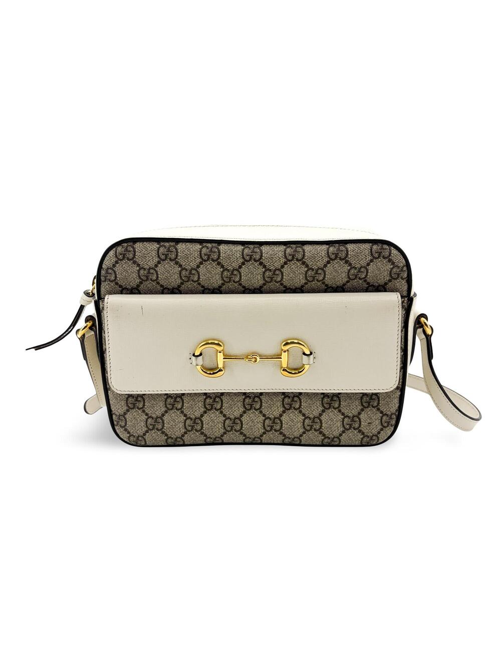 Gucci Horsebit Small Shoulder Bag White #363997G51B